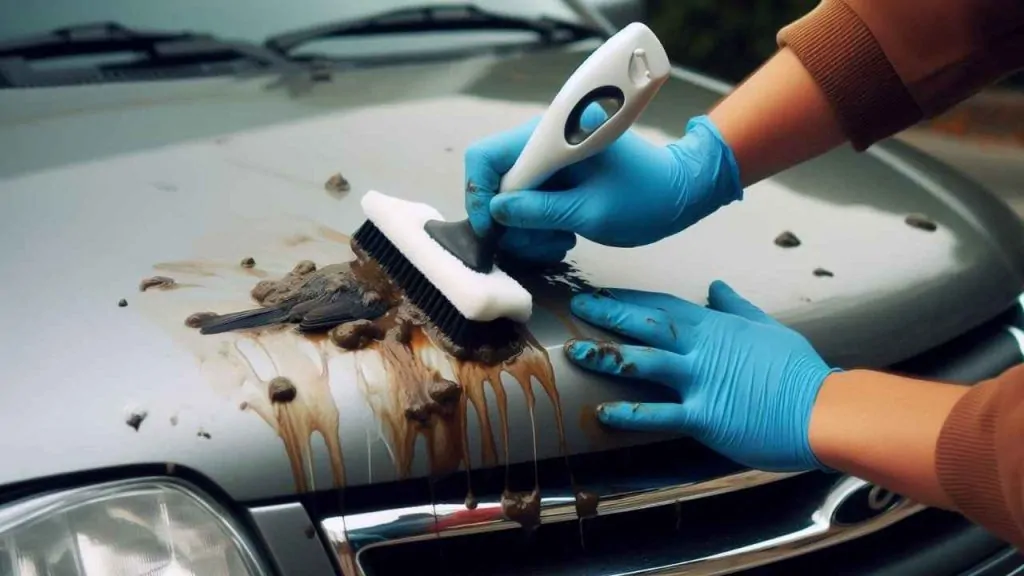 Cleaning off Bird poop from a car