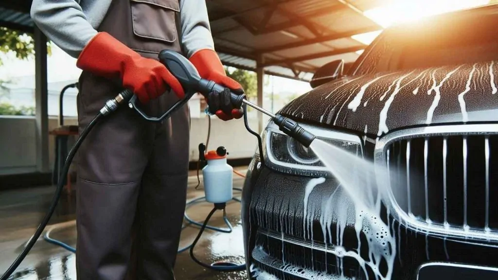 Using a Pressure Washer For Cleaning a Car